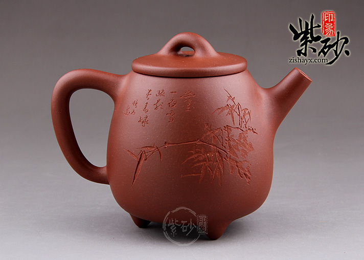 高石瓢(刻绘-紫砂壶名家杨志仲作品-紫砂印象