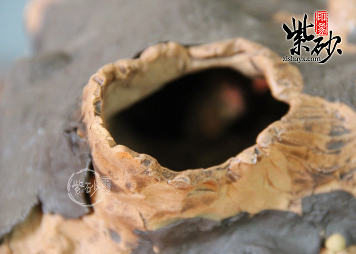 紫砂茶宠树桩蚂蚁图片