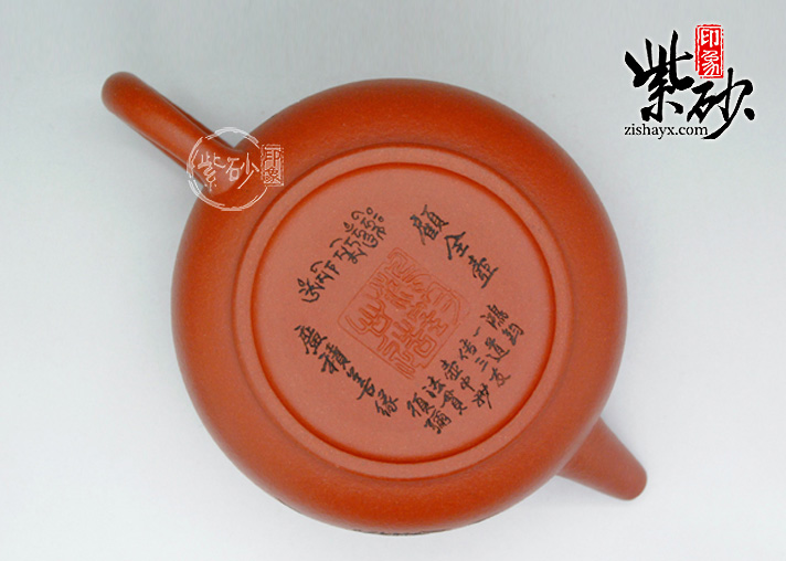 顾全壶(紫砂壶名家 朱鸿钧紫砂作品 红泥调砂 170cc)