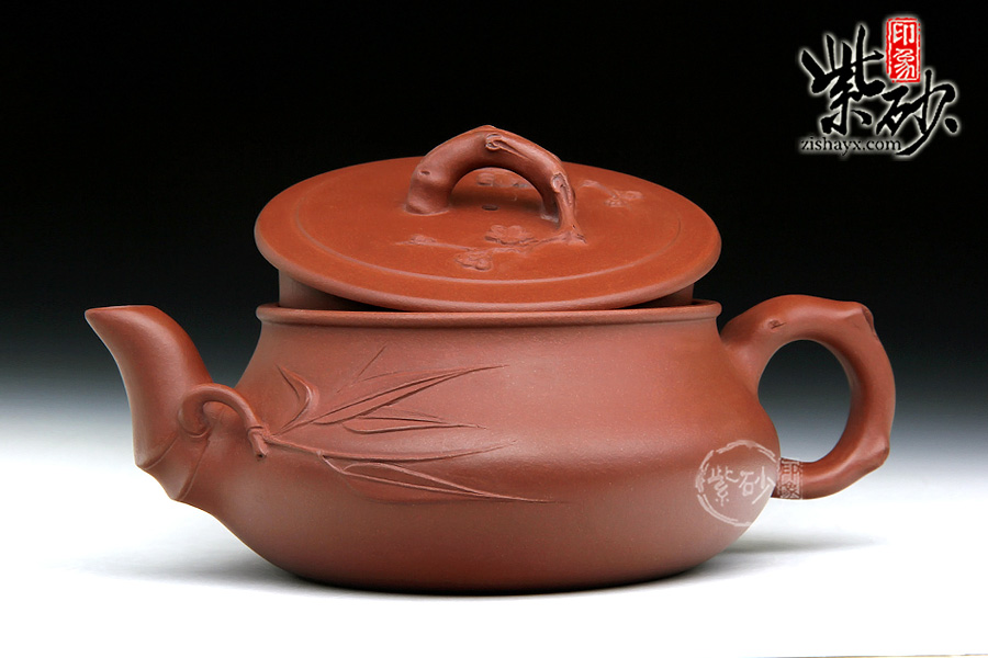 紫砂壶名家 葛岳纯梅竹紫砂壶图片