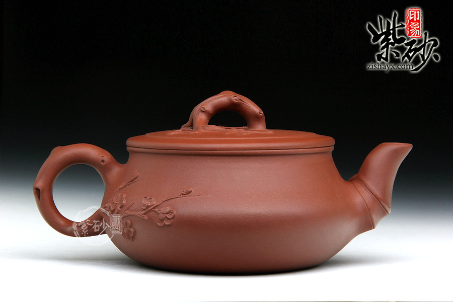 紫砂壶名家 葛岳纯梅竹紫砂壶图片