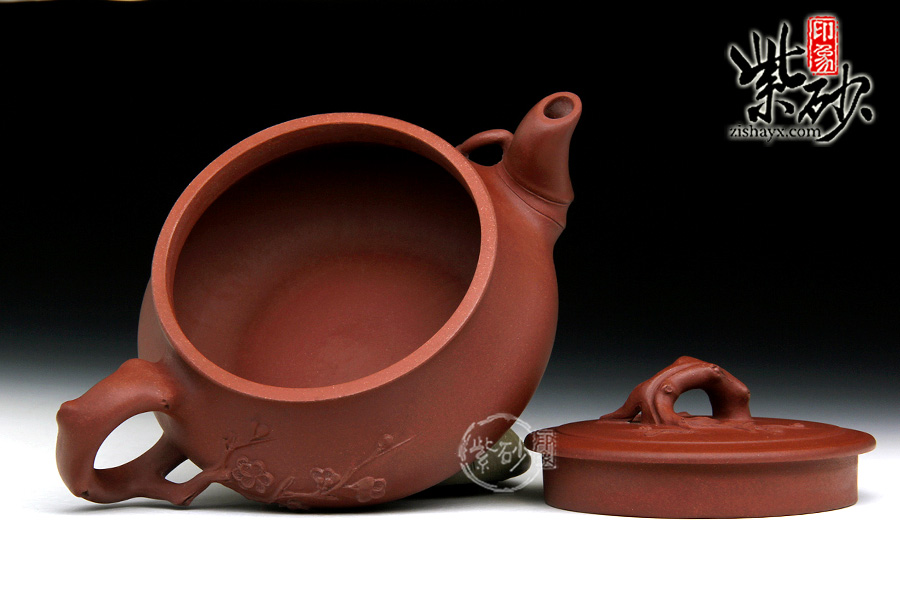 紫砂壶名家 葛岳纯梅竹紫砂壶图片