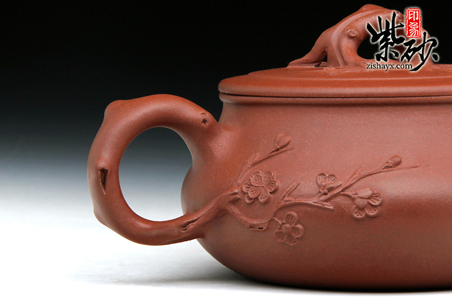 紫砂壶名家 葛岳纯梅竹紫砂壶图片