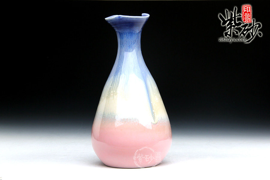 景德镇瓷器景泰蓝花瓶之粉红花絮